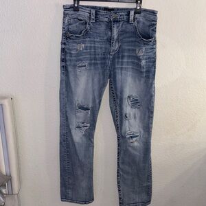 Buckle Men's Faded Blue Bootcut Jeans